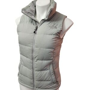 North Face Gray 700 Goose Down Puffer Vest Womens XS Gorpcore Winter Layering